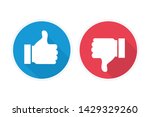 like and dislike icon symbol... | Shutterstock .eps vector #1429329260
