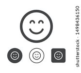 happy face in the circle and... | Shutterstock .eps vector #1498436150