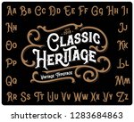 vintage font set named "classic ... | Shutterstock .eps vector #1283684863