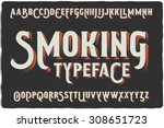 "smoking" vintage gothic old... | Shutterstock .eps vector #308651723