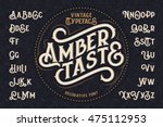 vintage decorative font named ... | Shutterstock .eps vector #475112953