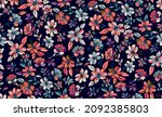 embroidered floral pattern ... | Shutterstock .eps vector #2092385803