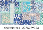 patchwork floral pattern with...