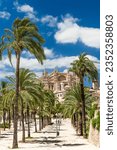 Small photo of Parc de la Mar with cathedral La Seu in Palma de Mallorca 8739