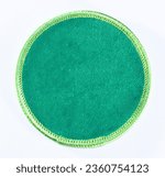 Small photo of Green circular patch with a neon green trim.