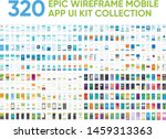 320 epic wireframe mobile app... | Shutterstock .eps vector #1459313363