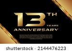 13th anniversary logotype.... | Shutterstock .eps vector #2144476223