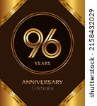 96 years anniversary logotype.... | Shutterstock .eps vector #2158432029