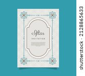 flat iftar party invitation.  ... | Shutterstock .eps vector #2128865633