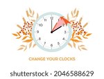 daylight saving time ends. fall ... | Shutterstock .eps vector #2046588629