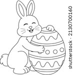 Rabbit Hugging Easter Egg...