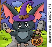 vampire owl halloween colored... | Shutterstock .eps vector #2166724173