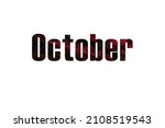 october. colorful typography... | Shutterstock .eps vector #2108519543