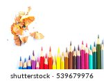 color pencil and shavings | Shutterstock . vector #539679976