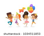 excited multiracial boys and... | Shutterstock .eps vector #1034511853