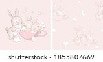 seamless pattern with. cute... | Shutterstock .eps vector #1855807669