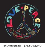 Love And Peace Sign Vector...