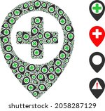 vector hospital map pointer... | Shutterstock .eps vector #2058287129