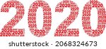 Vector 2020 Year Digits Collage ...