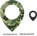 camouflage low poly mosaic map... | Shutterstock .eps vector #2093650399