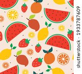 seamless pattern with cute... | Shutterstock .eps vector #1933787609