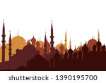 ramadan kareem or eid mubarak... | Shutterstock .eps vector #1390195700