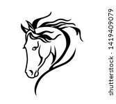 horse head vector illustration... | Shutterstock .eps vector #1419409079
