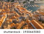 Aerial Drone Shot Of Dubrovnik...