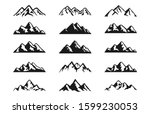 mountain silhouettes clipart... | Shutterstock . vector #1599230053