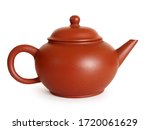 Shuiping Yixing Chinese teapot - isolated on white background with clipping path    