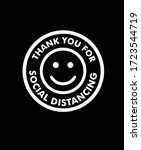 thank you social distance... | Shutterstock .eps vector #1723544719