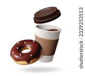 3d papper coffee cup with...