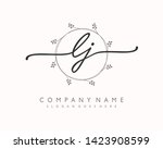 initials letter lj handwriting... | Shutterstock .eps vector #1423908599