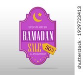 rramadan sale banner background ... | Shutterstock .eps vector #1929723413