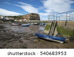 Staithes Harbour At Low Tide