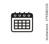 calendar agenda   black icon... | Shutterstock .eps vector #1793382133