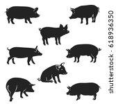 Pork Icon. Vector Image  Pig...