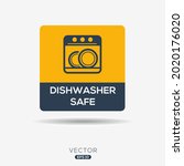 creative  dishwasher safe  icon ... | Shutterstock .eps vector #2020176020
