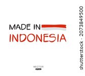 made in indonesia  vector... | Shutterstock .eps vector #2073849500
