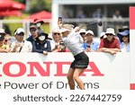 Small photo of Chonburi-Thailand-26Feb2023:Charley Hull from England in action During LPGA thailand 2023 at siam country club pattaya,thailand