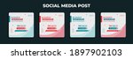 social media post design. set... | Shutterstock .eps vector #1897902103