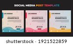 social media post template. set ... | Shutterstock .eps vector #1921522859