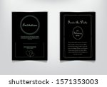 minimalist wedding invitation... | Shutterstock .eps vector #1571353003