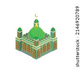 3d Vector Image Of Mosque With...