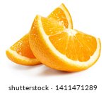 Orange fruits slice isolated on white background. Orange Clipping Path. The best photo for your project.