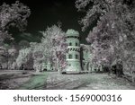 Infrared photo on John's Castle (Januv Hrad) in Lednice-Valtice cultural landscape. Surrealistic look is made with a modified camera.