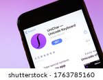 Small photo of Moscow, Russia - 1 June 2020: UniChar Unicode app mobile logo close-up on screen display, Illustrative Editorial