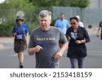 Small photo of Albuquerque, New Mexico USA - June 2, 2019: 10th Anniversary Polly's Run starting at the National History Museum, Albuquerque, NM