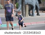 Small photo of Albuquerque, New Mexico USA - June 2, 2019: 10th Anniversary Polly's Run starting at the National History Museum, Albuquerque, NM
