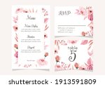 wedding menu set design template | Shutterstock .eps vector #1913591809